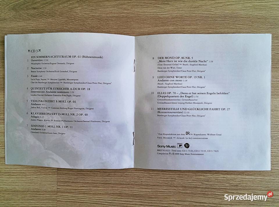 Felix Mendelssohn Romantik pur 3CD Digipack