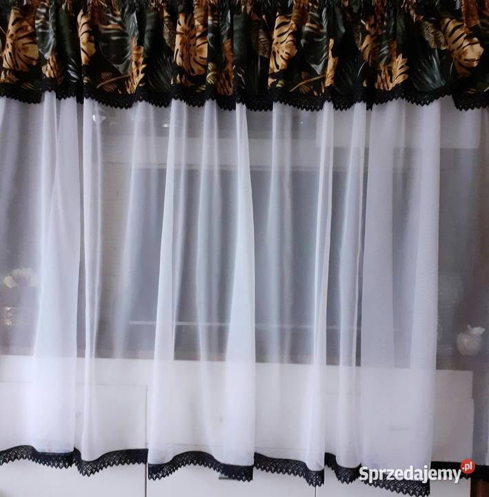 Firany lambrekin liść monstera Mława