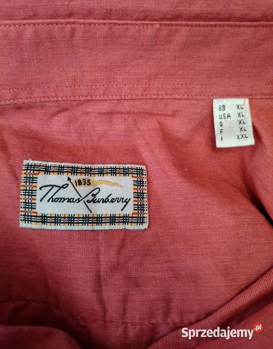 Koszula Thomas Burberry vintage arbuzowy kolor lubuskie Zielona Góra sprzedam