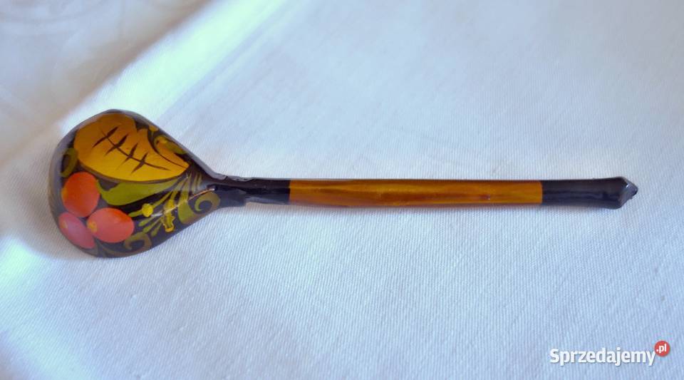 Drewniana łyżka malowana rękodzieło artystyczne Kraków