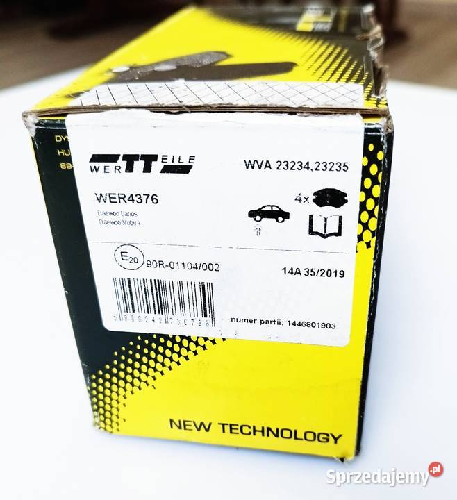 Klocki Hamulcowe Wertteile wer4376 Daewoo Lanos osobowe Warszawa
