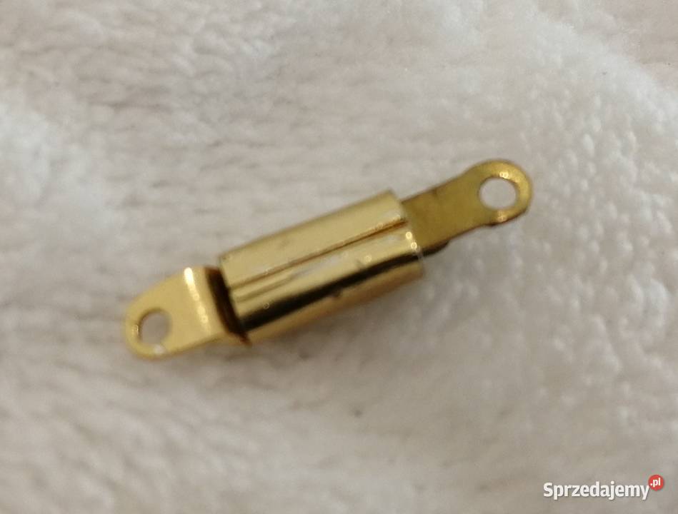 Zapięcie wsuwane do łańcuszka 3x4x17mm złoty śląskie Czeladź