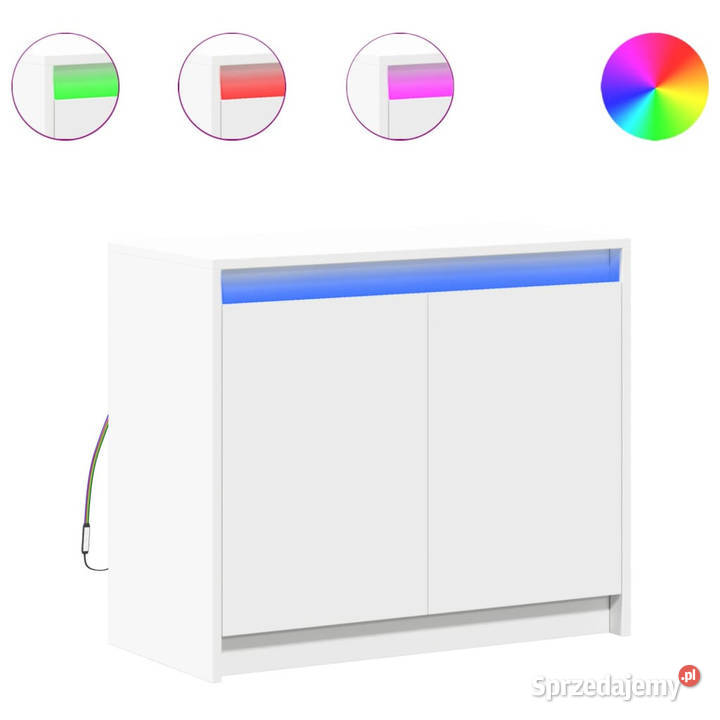 Szafka z LED biała 72x34x61 materiał Warszawa