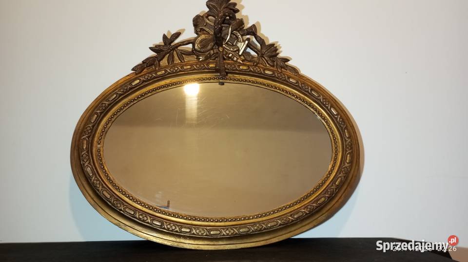 Lustro owalne rama drewniana mazowieckie Warszawa sprzedam