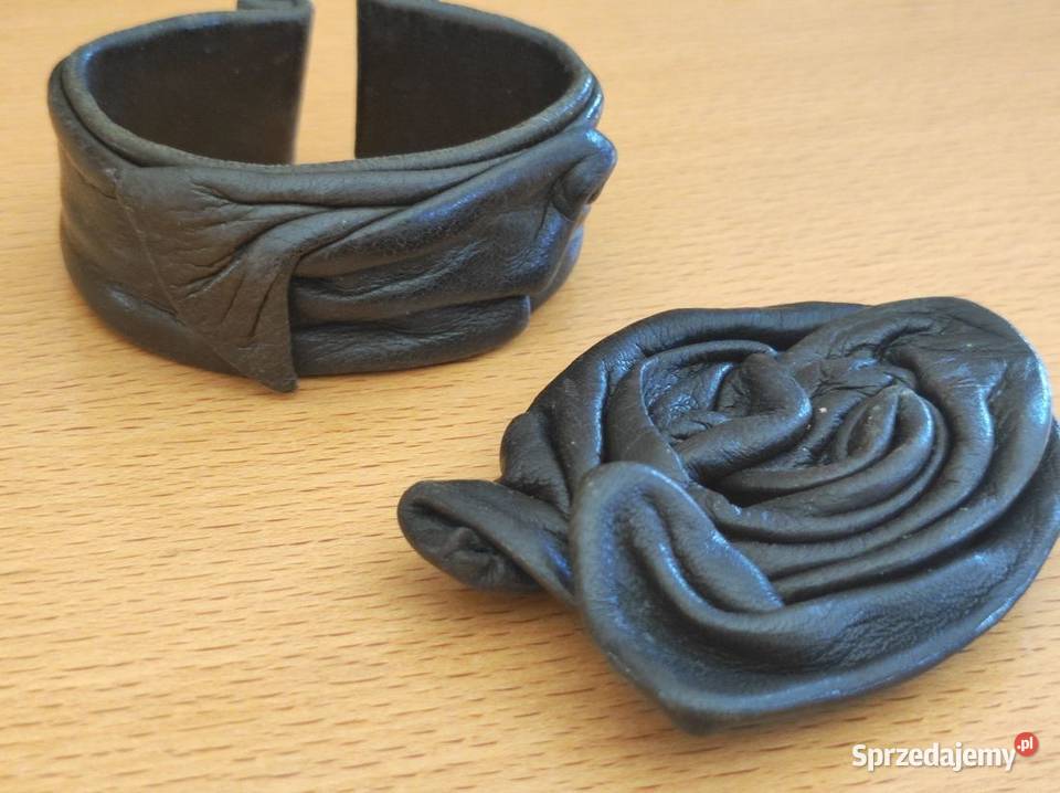 skóra skórzany komplet biżuterii artystyczny Moda i Styl Kielce