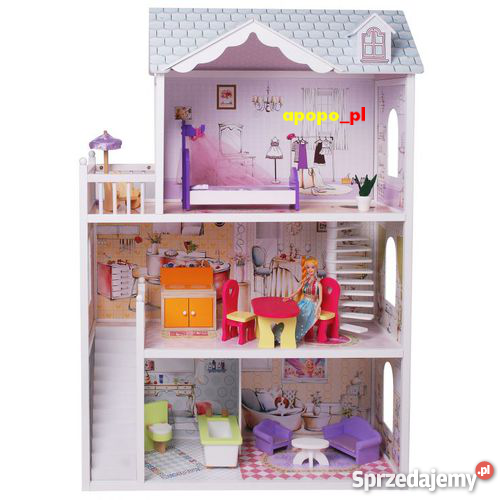 Ogromny drewniany domek lalek BARBIE Lalki i akcesoria Warszawa