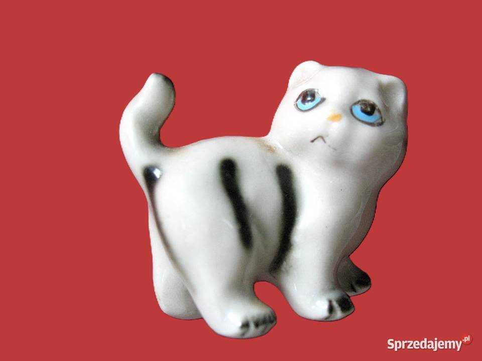 Kot miniatura figurka porcelana 25 x 3 x 15 Siedlce sprzedam