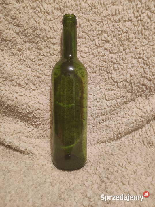8xButelka zielona 075l z wklęsłym dnem 750 odcienie zieleni wielkopolskie Krotoszyn
