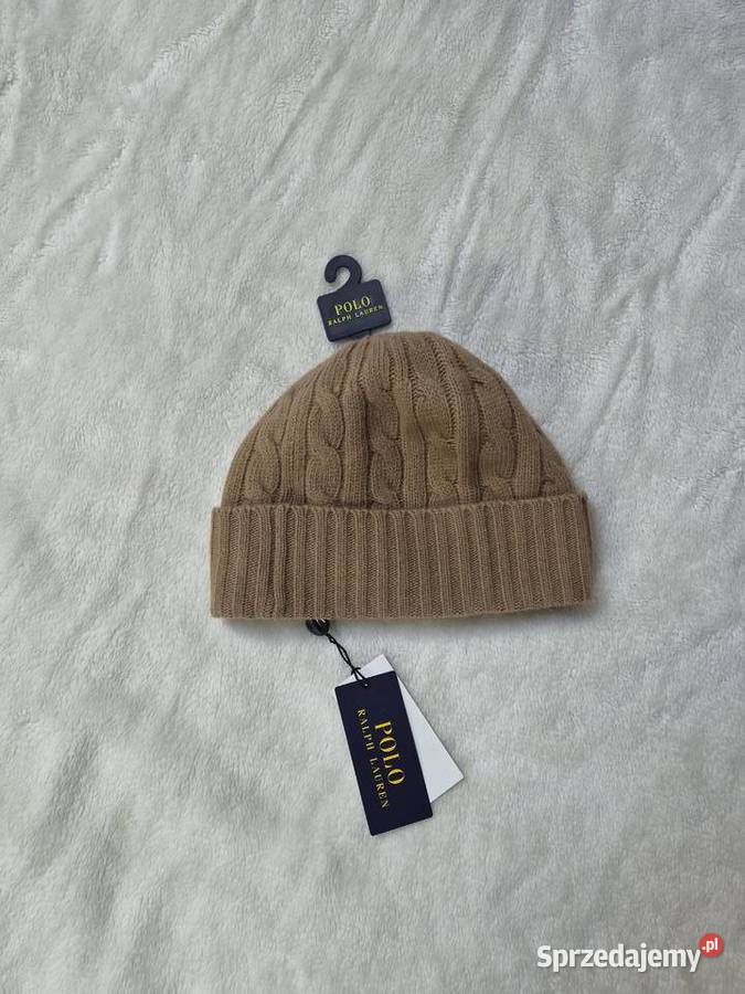 Nowa brązowa czapka bawełniana Polo Ralph Lauren Bibice
