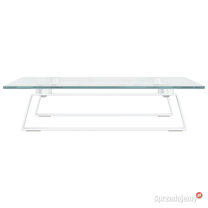 Podstawka pod monitor biała 40x35x8 szkło i Warszawa sprzedam