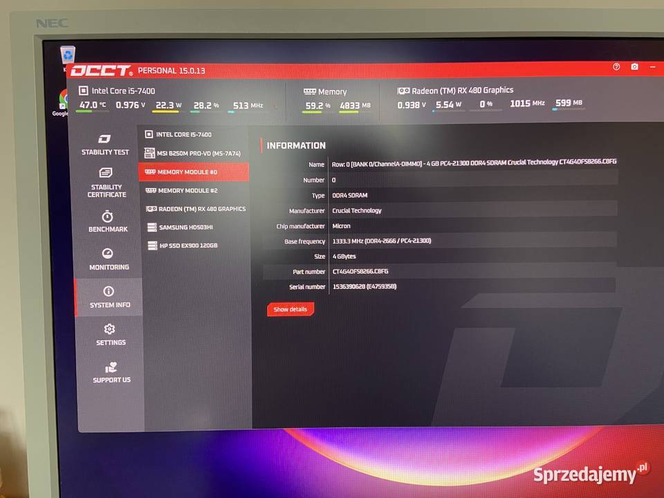 Komputer gamingowy Pamięć RAM 8 wielkopolskie Poznań