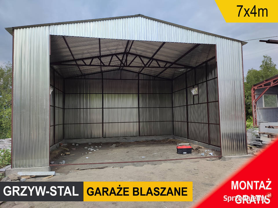 Garaż Blaszany OtwartyWiata Otwarta Garaże Kalisz
