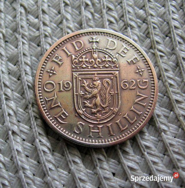 Wielka Brytania 1 Szyling 1962r Herb Szkocji wielkopolskie Kalisz sprzedam