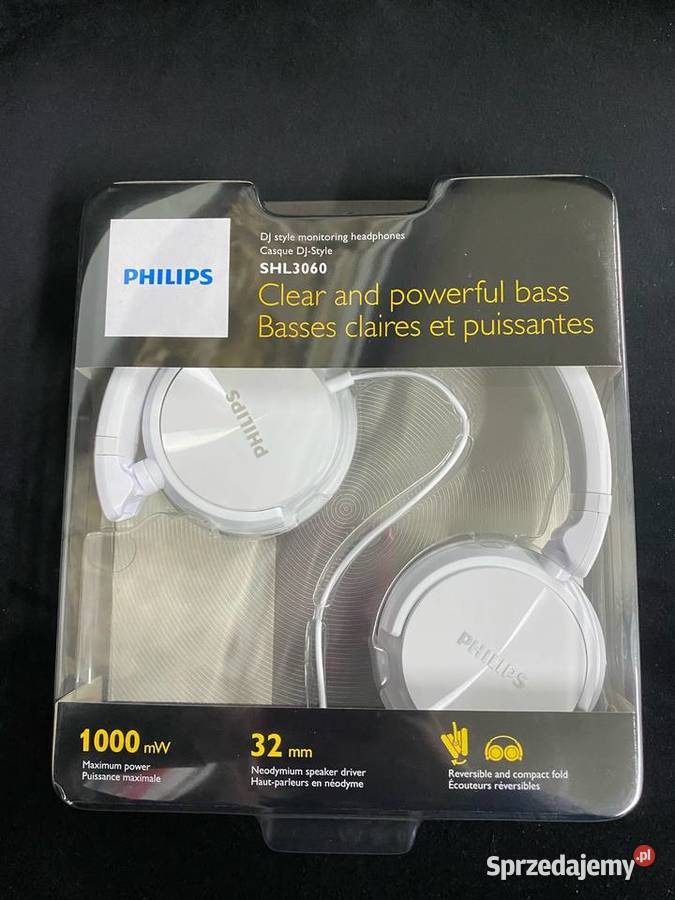 Słuchawki nauszne Philips SHL3060WT białe OUTLET AGD