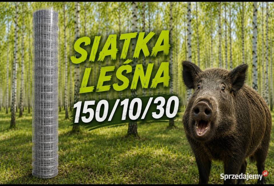 Siatka leśna ogrodzeniowa na dzika 1501030 rolka Tarnów sprzedam