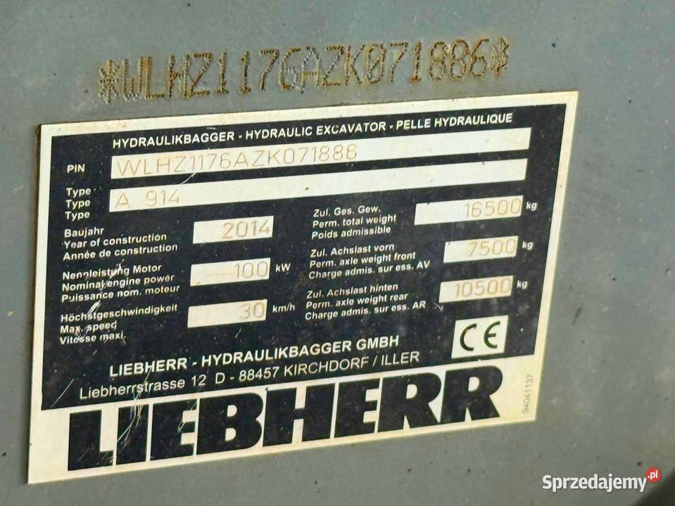 Koparka kolowa Liebherr A 14 Warszawa