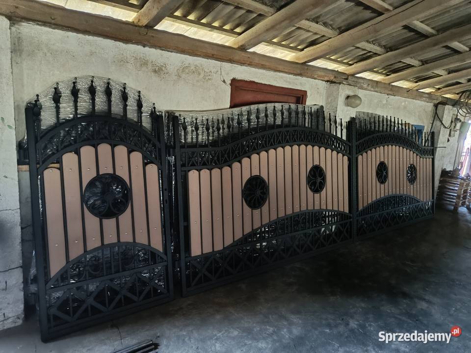 Brama Wjazdowa Dwuskrzydłowa Kuta Pręt Pełny Starachowice
