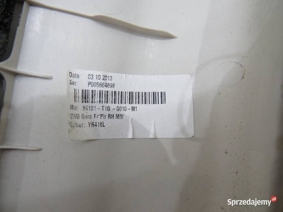 PLASTIK OSŁONA SŁUPKA PRAWY PRZÓD CRV IV lubelskie