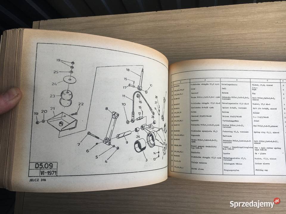 Tytuł Jelcz 316 Katalog części zamiennych Łęczyca
