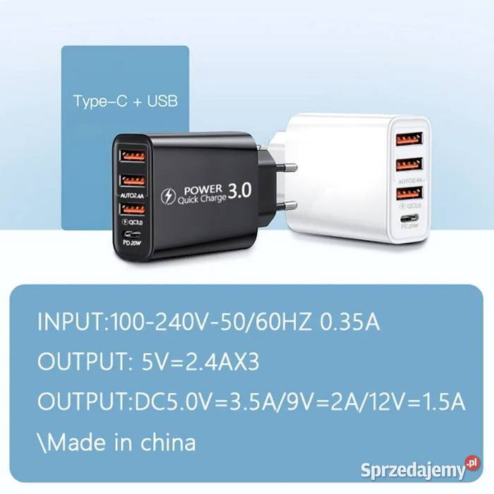 Ładowarka do telefonu aparatu itp 3xUSB 1xUSBC Kraków