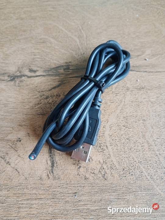 kabel przewód czarny z końcówką USB A długość Szczecin