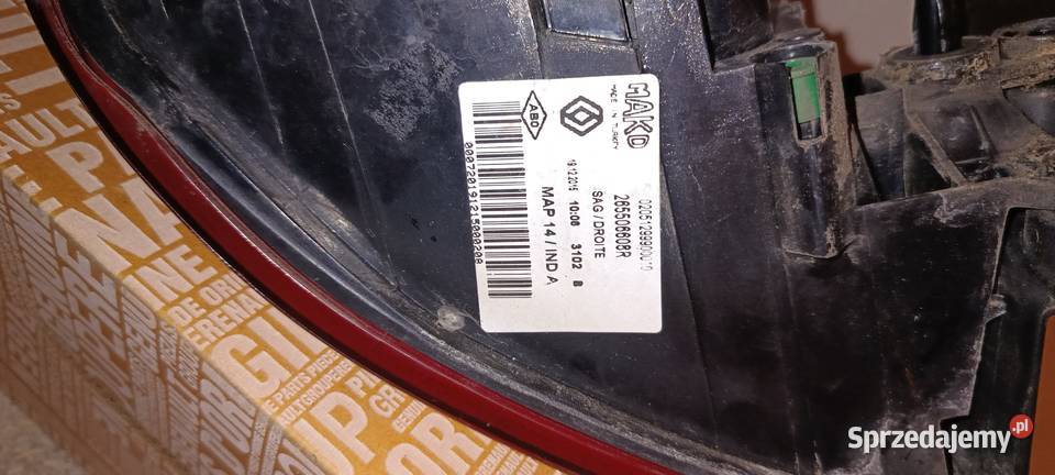 Lampa tylna prawa Renault Clio 4 IV 265506608R Krzemienica