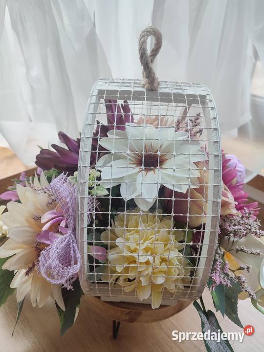 Ażurowa kompozycja kwiatowa na cmentarz 13 śląskie