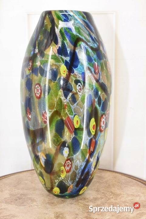 Szkło Murano Style PAWIE OCZKO wazon waza flakon Wazony Kraków