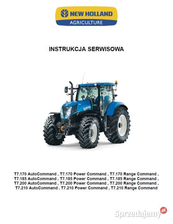 HOLLAND T7170 T7185 T7200 T7210 instrukcja Gdańsk sprzedam