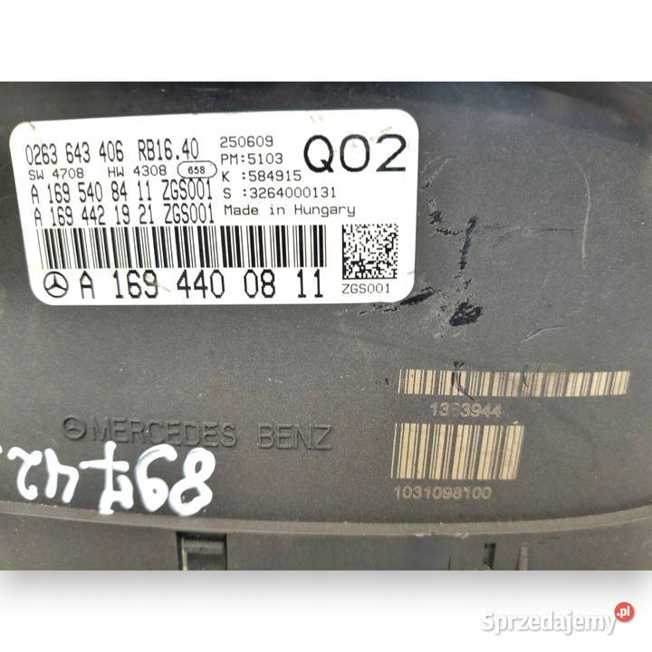 LICZNIK ZEGARY A1694400811 Mercedes W169 20 CDI Chełm
