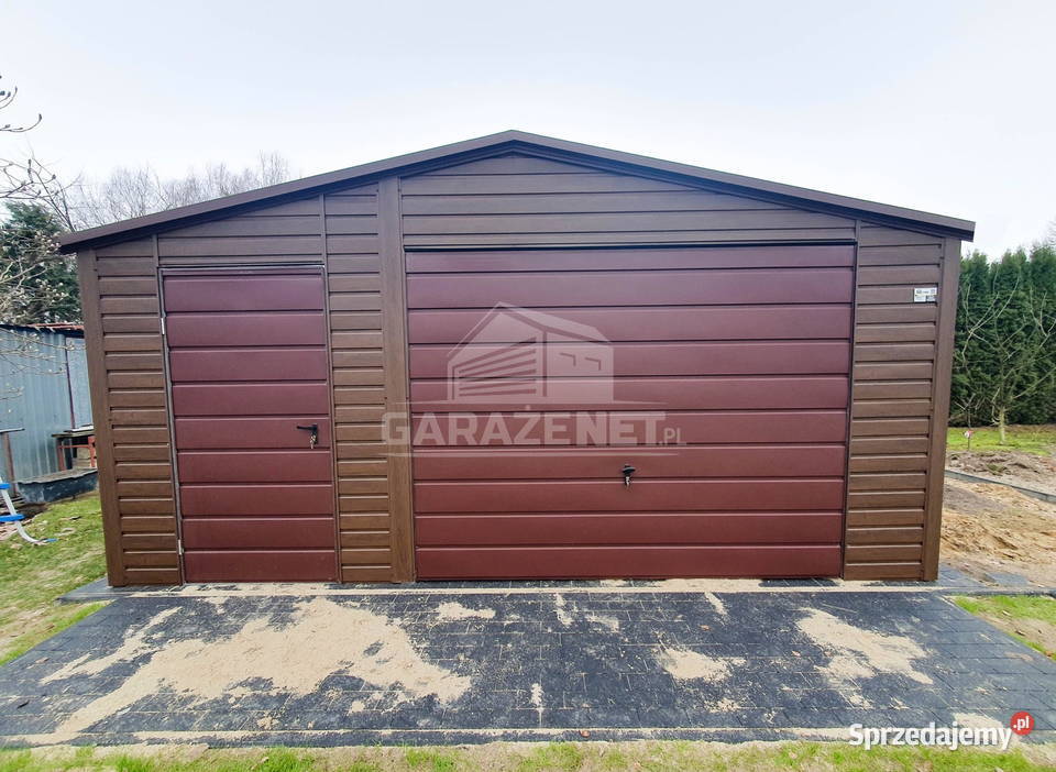 GARAŻ BLASZANY 55x6 m BRAMA UCHYLNA Łapanów