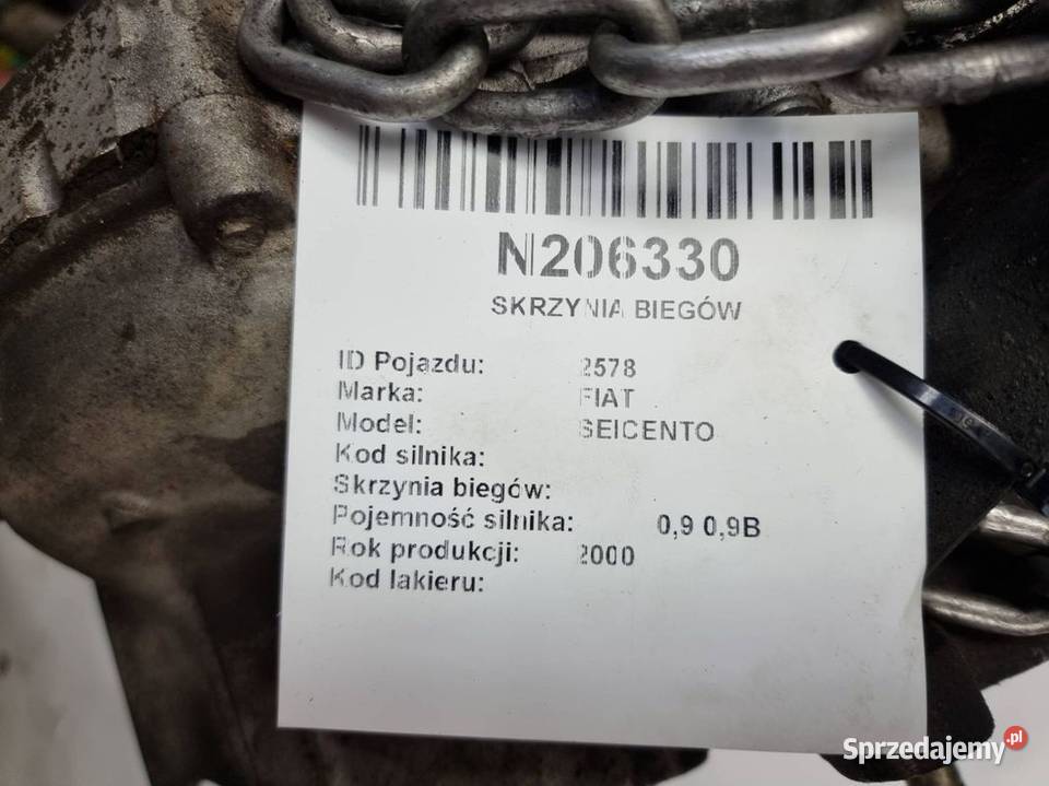 SKRZYNIA BIEGÓW FIAT SEICENTO osobowe Lipno