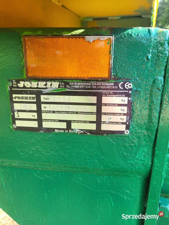 Przyczepa jednoosiowa wywrotka Joskin 5t Białystok