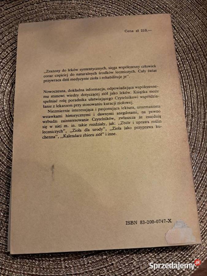 książka z 1984r zioła i ich stosowanie stan dost Sandomierz