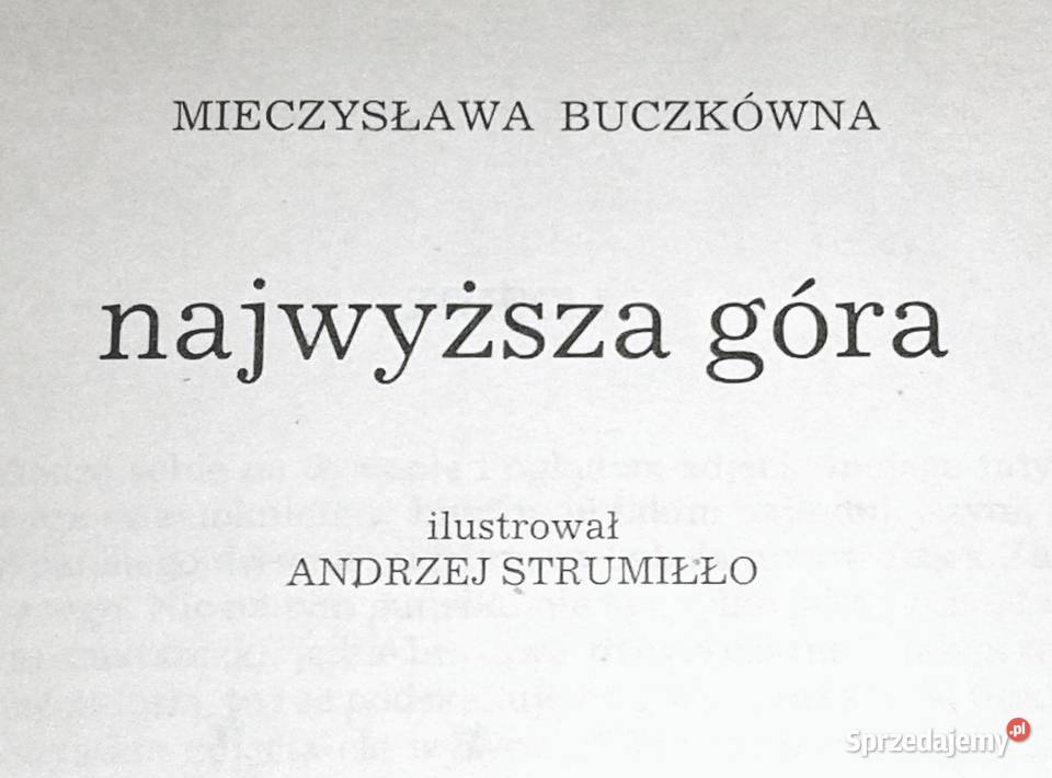 Najwyższa góra Mieczysława Buczkówna Chełm sprzedam