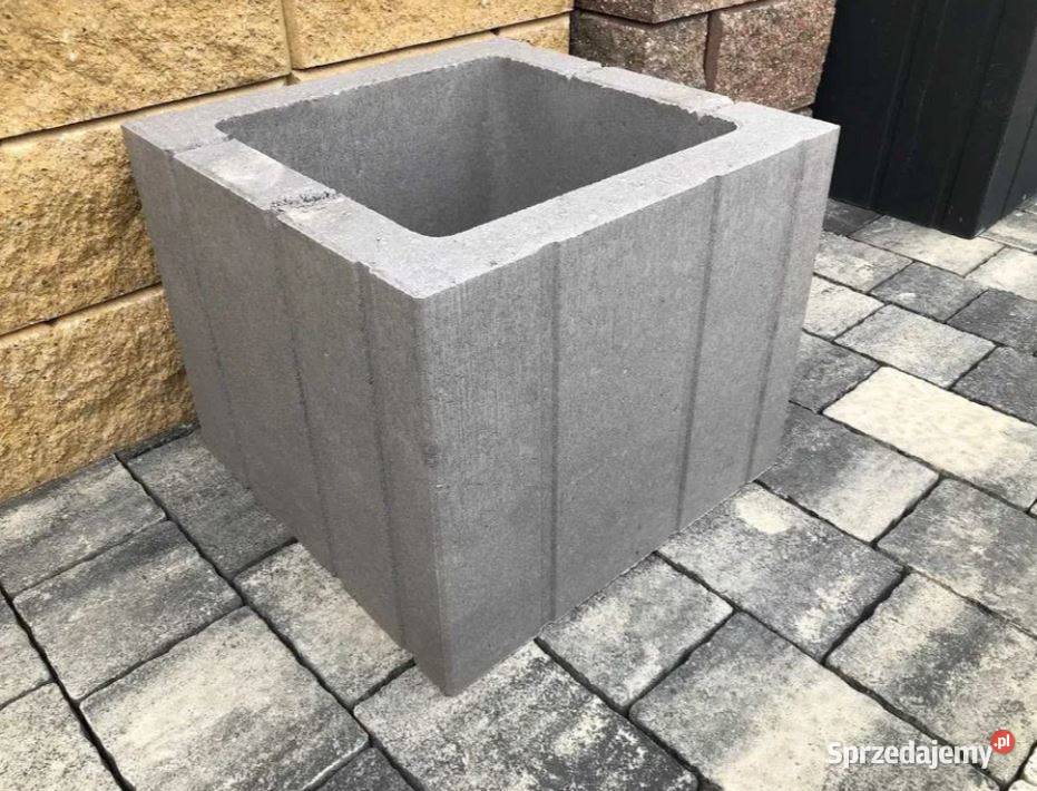 Donica ogrodowa Tigela 40x40x33 grafitowa szara Opole