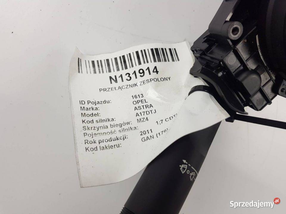 PRZEŁĄCZNIK ZESPOLONY 20817720 ASTRA J osobowe kujawsko-pomorskie Lipno