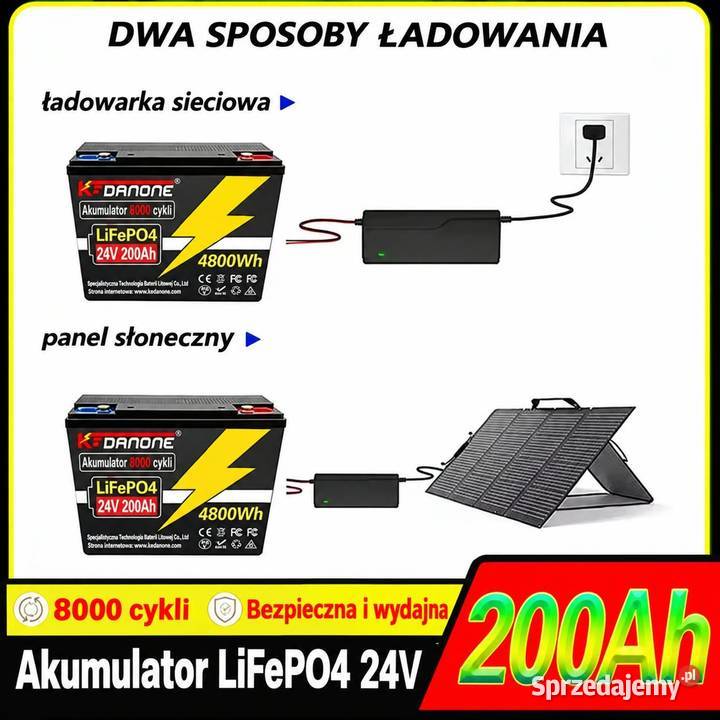 NOWY Akumulator 24V 200Ah LiFePO4 z wbudowanym Nowy Korczyn