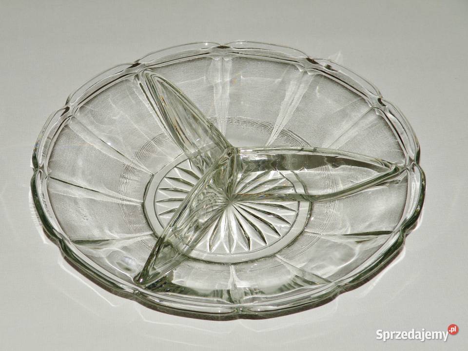 Salaterka trójdzielna szklana poniemiecka Bydgoszcz sprzedam