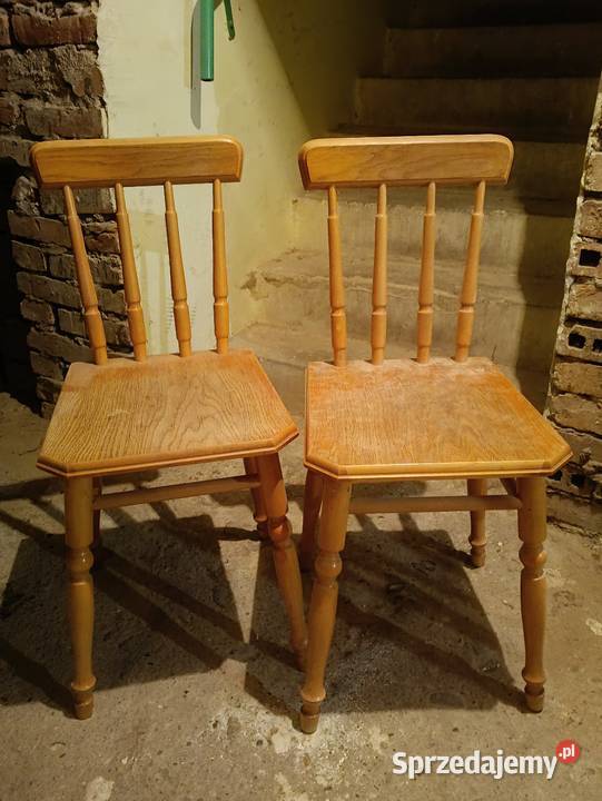 Krzesła kuchenne jesionowe PRL 2 sztuki Kraków