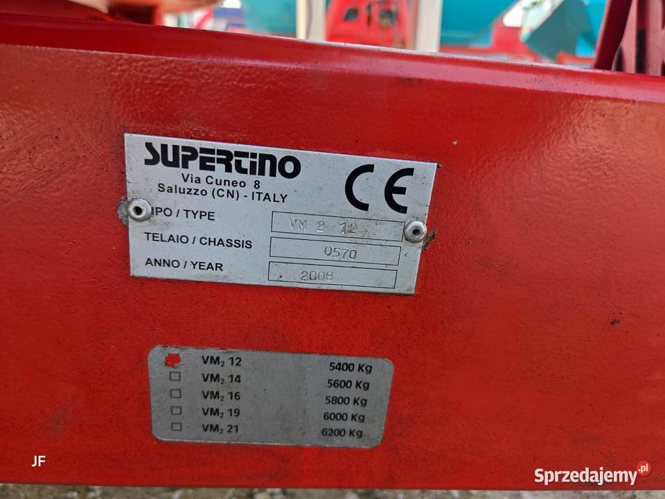 Paszowóz SUPERTINO 12 m3 WAGA własna hydraulika Gąsewo