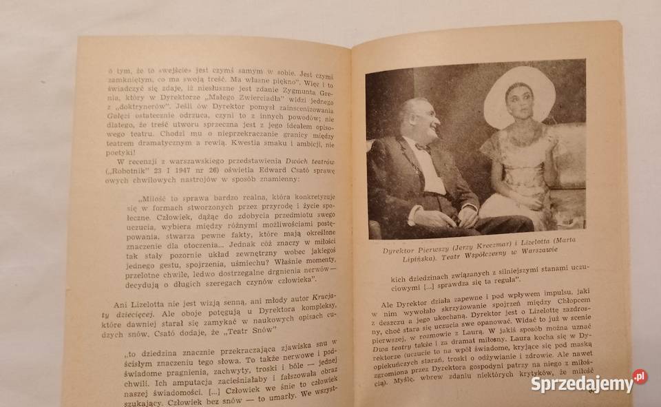 Opracowanie omówienie dramatu DWA TEATRY Jerzego Oborniki