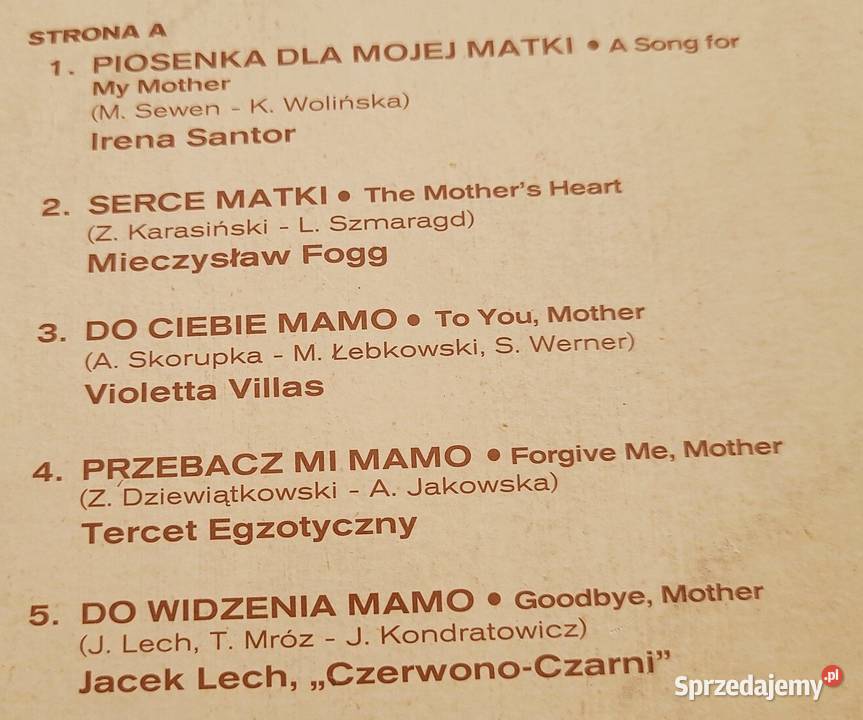 Santor Fogg Villas Tercet egzotyczny Jacek Lech płyta winylowa Chełmno