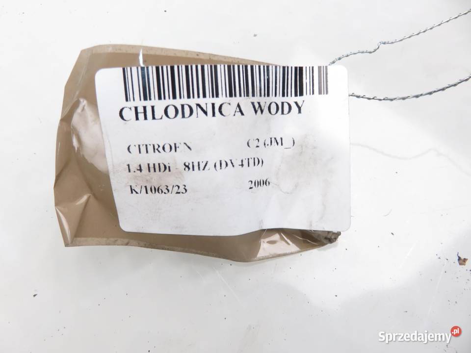 CHŁODNICA WODY CITROEN C2 14 HDi 870860400 osobowe sprzedam