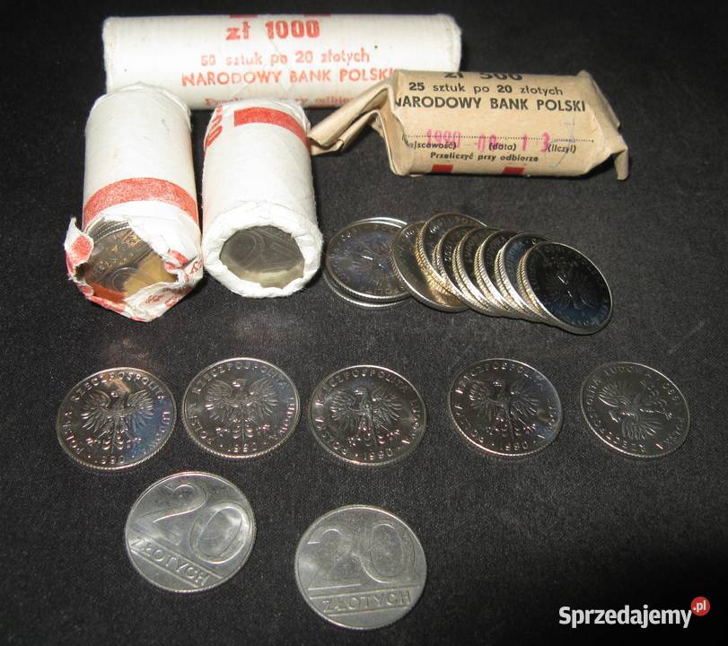 20 złotych 1990 rolka bankowa 50 inne Patrz opis Dąbrowa Górnicza