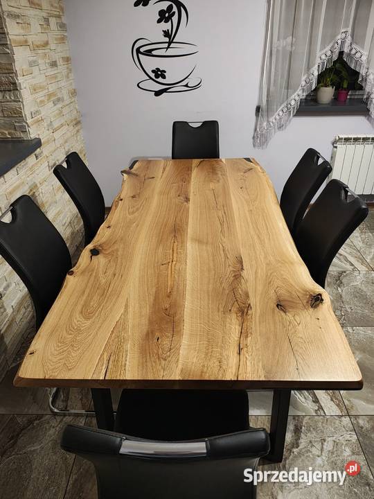 Stół dębowy 200 z dodatkiem żywicy 75cm Stoły sprzedam