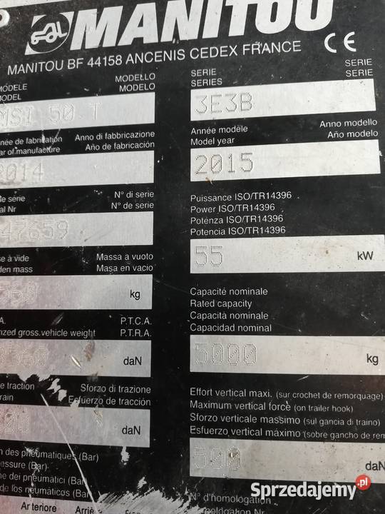Wózek widłowy 5t Manitou Motoryzacja kujawsko-pomorskie