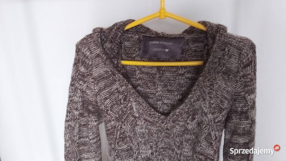 Sprzedam sweter z kapturem z kruszonką na środku lubelskie Lublin sprzedam