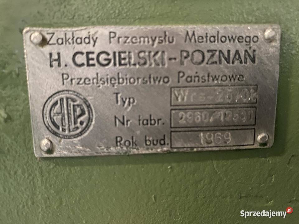 Wiertarka promieniowa WRS 2508 łódzkie