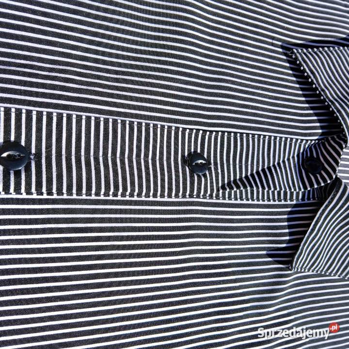 Elegancka koszula czarno biała Paski 40 42 Nowy Sącz